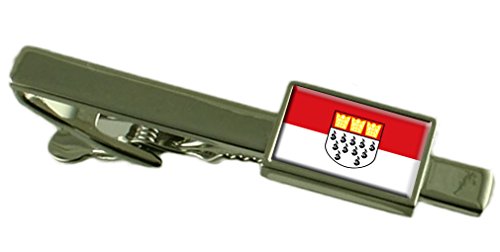 Pasador de corbata con bandera de Colonia Alemania acabado premium en esmalte brillante