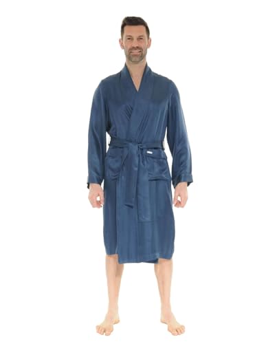 Robe de chambre bleu silk le cadeau d'anniversaire idéal et raffiné pour homme