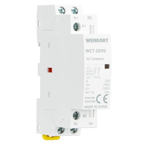 Wengart Contactor de CA Home WCT-20, 2NC AC24V 20A, control de precisión se une a una durabilidad sin igual y una gestión de energía sin esfuerzo
