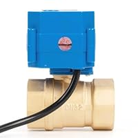 U.S. Solid Motorisierter Kugelhahn 220V AC mit Stecker 1-1/4 Zoll DN32, stromlos offen, 2-wege Messing-Elektrokugelhahn, automatische Rückkehr – Ansicht 4
