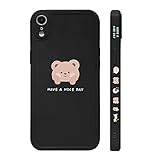 Ownest Compatible with iPhone XR Case Cute Painted Design White Luck Bear for Women Girls Fashion...