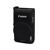 Easy Hood Case for Canon PowerShot IXY 650/ELPH 360 Camera, Soft Silicone Camera Cover with Removable Lens Cap, Slim Fit Anti-Scratch Carrying Protective Case Camera Body Skin Sleeve (Black)