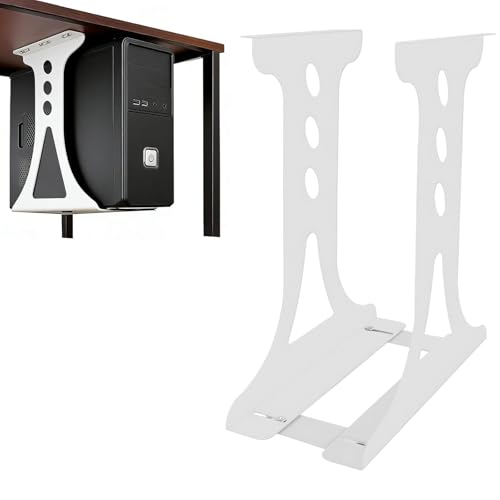 Support de PC réglable sous le bureau boîtier d'ordinateur blanc suspension table basse 35kg
