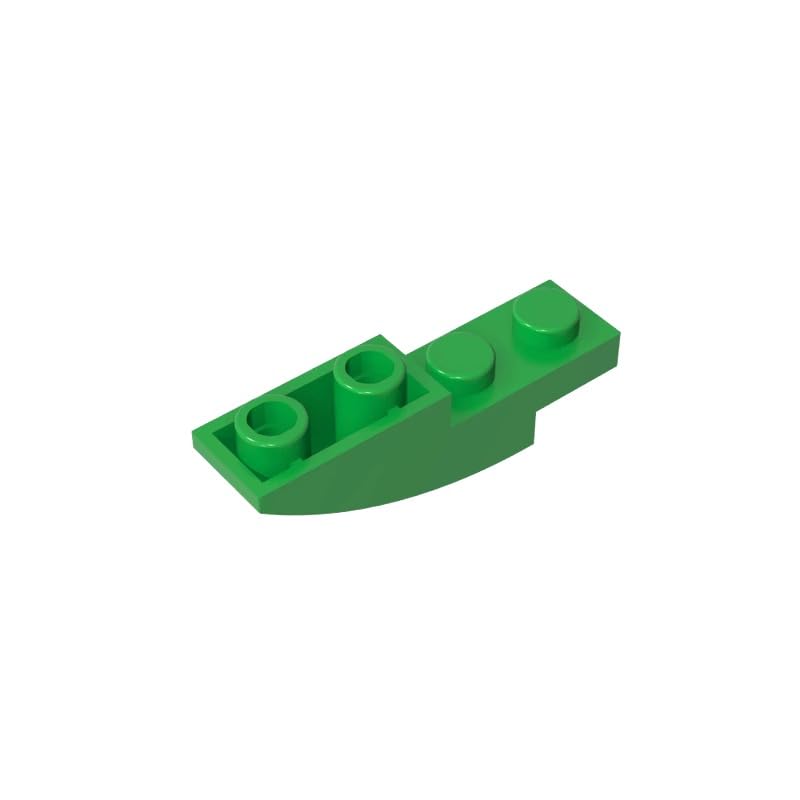 XYEIUGO 13547 Arched Brick Slope Curved 4x1 Inverted, Bright Green, 50 PCS — image 1