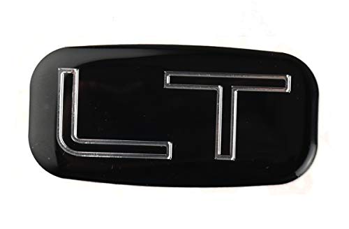 Image of 1x LT Nameplate Emblem 3D Badge Replacement for 99-07 15036136 Chevrolet Silverado Suburban Tahoe Chevy GM (Chrome /Black)