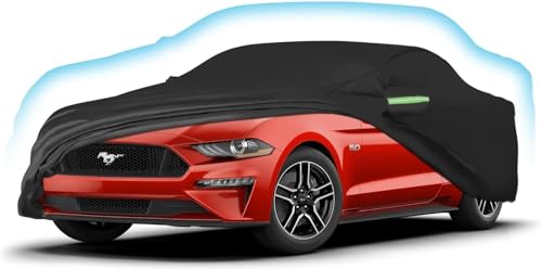 Proadsy Car Cover for Ford Mustang 1994-2023 2024 2025 2026, Waterproof All Weather, Windproof Snowproof Rain Hail Sun UV Protection Full Outdoor Indoor Exterior Car Covers, Black by Proadsy - Used condition - US$37.95