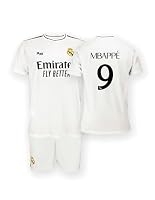 Real Madrid Home Kit Trikot und Shorts Saison 24/25, Mbappé, 8 Years, Replik Shirt Mit Offizieller Lizenz