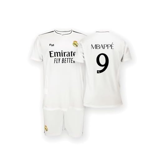 Real Madrid - Maillot et Pantalon Domicile Saison 24/25, Mbappé, 14 Ans, Réplique Avec Licence Officielle