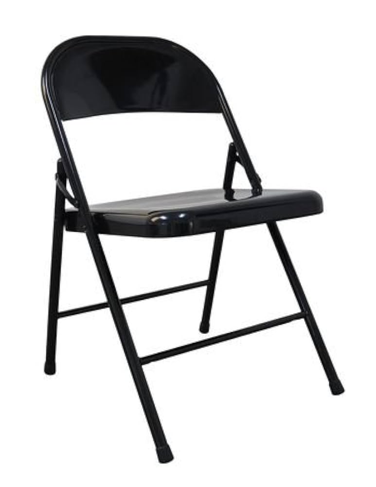 Amazon.com: GRAINGER APPROVED Folding Chair, Steel, Black