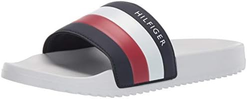 Tommy Hilfiger Men's Rozi Slide Sandal, White, 12