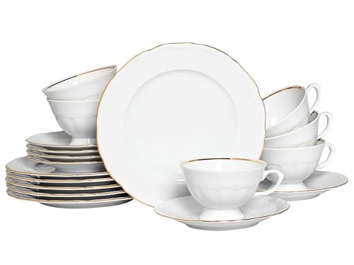 CreaTable, 24318, Serie Maria Theresia Gold, 18-teiliges Geschirrset...