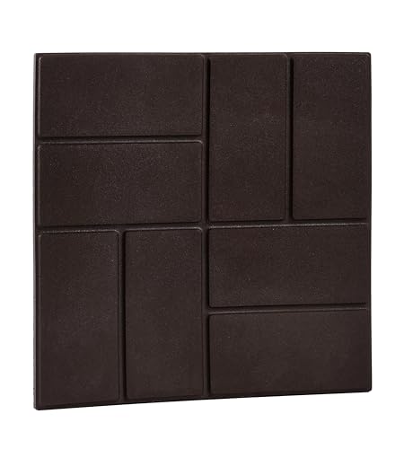 Pavés carrés double face EcoPaver en caoutchouc marron absorbant et modulable