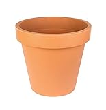 Blumentopf Ø 50 cm aus Kunststoff - Terrakotta - Pflanztopf Containertopf Übertopf Pflanzkübel rund - Drainage-Möglichkeit