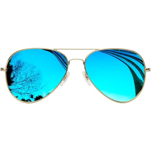 KANASTAL Niebieski Okulary Przeciwsłoneczne Fly Męskie Spolaryzowane, Vintage Duże Lekkie Metalowe Oprawki Okulary Przeciwsłoneczne Damskie Jako Golf Wędkarstwo Outdoor