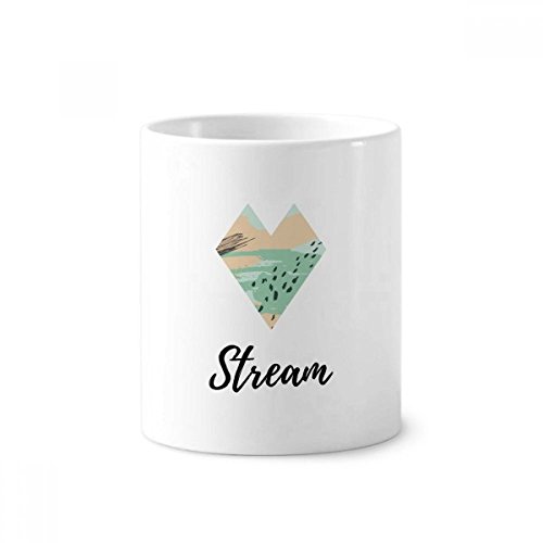Art Céramique Porte-brosse à dents et stylo abstrait tasse blanche 350ml de 9.6cm