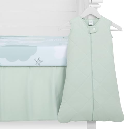 Image of Evolur Dreamer 3 Piece Crib Bedding Set, Machine Washable, Soft and Breathable Toddler Bedding Set, Includes Fitted Sheet, Wearable Blanket and Crib Skirt