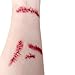 Produktbild FORH Tattoos Temporäre Tattoos Narben Wunden Horror Ritzen Helloween Realistisch aussehende Motive Halloween Zombie Scars Tattoos Aufkleber Kostüm Makeup Stützen (A)