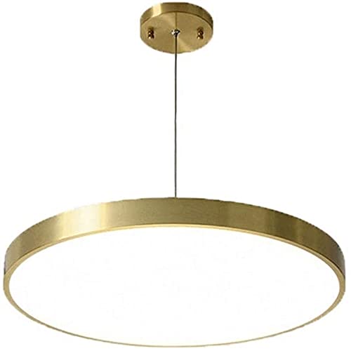 Plafonnier en laiton suspension LED design hauteur modulable couloir