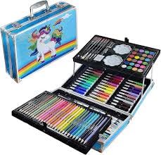 TREND-ASPIRE Unicorn Art & Craft Painting Box, Big Coloring Suitcase Multiple 145 Color Kit, Professional Drawing Water Color Pencils, Oil Pastel, Sketches & Acrylic (Unicorn Blue) (B0CLS3CHTK) Amazon Price History, Amazon Price Tracker