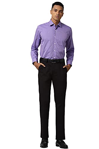 Image of Peter England Men Regular Fit Casual Trousers