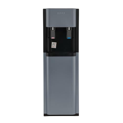 Bottom Loading Water Cooler Dispenser, 5 Gallon Water Dispenser with Heating and Cooling Functions, Stainless Steel Water Cooler for Home, Office, Living Room, Holds 3 or 5 Gallon Bottles (Dark Gray)