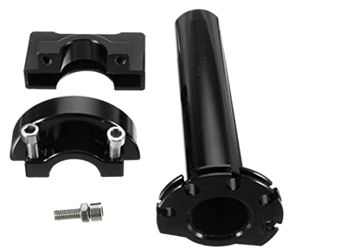 Puño Mando de Gas Corto rapido para Acelerador de Motos Aluminio (Negro)