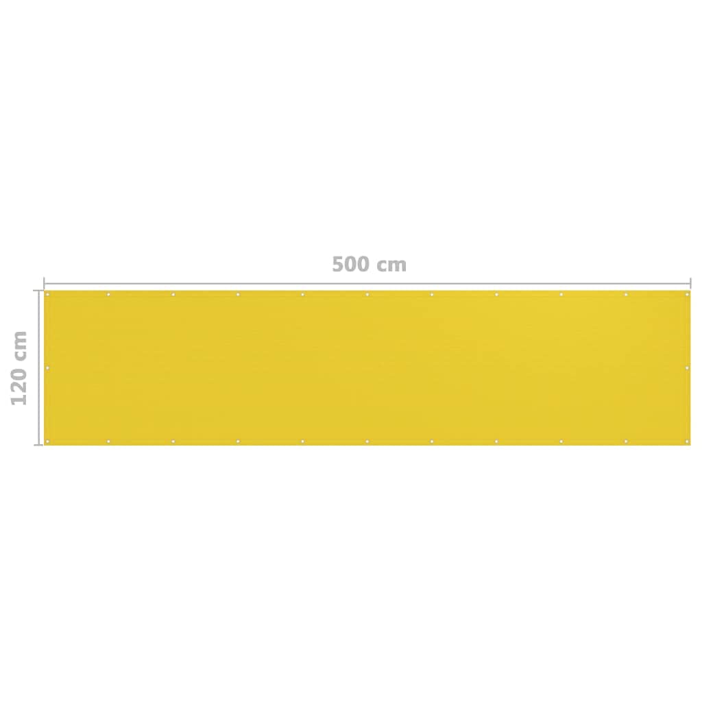 YellowBalcony- odporny na promieniowanie UV, wiatroszczelny klosz, łatwa instalacja, ochrona na zewnątrz, 120 x 500 cm, do ogrodu, patio i tarasu