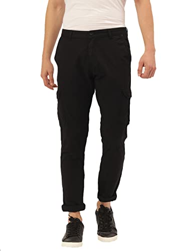 Image of Diverse Men's Slim Fit Overdyed Cotton Cargo
