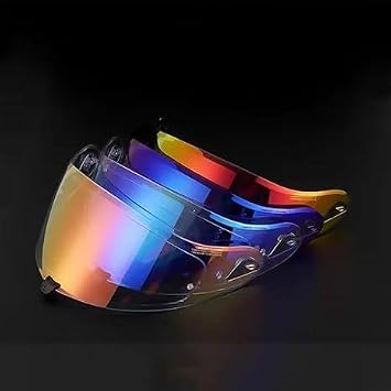 Motorcycle Helmet Visor for OGK Kabuto-5, Scratch-Resistant Protective Motorcycle Face Shield, Anti-Fog Replacement Face Shield Lens Accessories,I Revo Silver