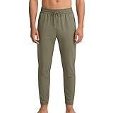 Cambkatl Ice Silk Lounge Pants for Men 2026 Summer Loose Elastic Waist Versatile Solid Athletic Sweatpants with Pockets