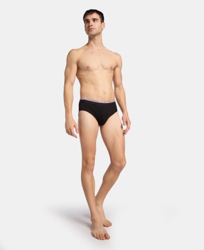 Image of Jockey US49 Men Super Combed Cotton Solid Brief with Ultrasoft Waistband