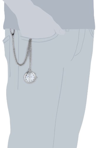Charles-Hubert, Paris Stainless Steel Quartz Pocket Watch #TOP4