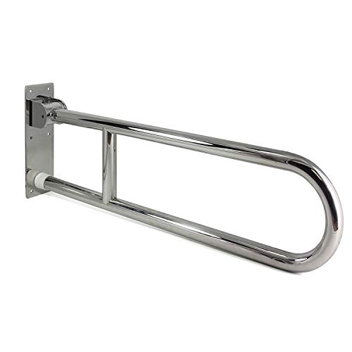 Dreamsbaku 30 inch Flip-Up Bathroom Grab Bar Handicap Toilet Safety Rail, Heavy Duty
