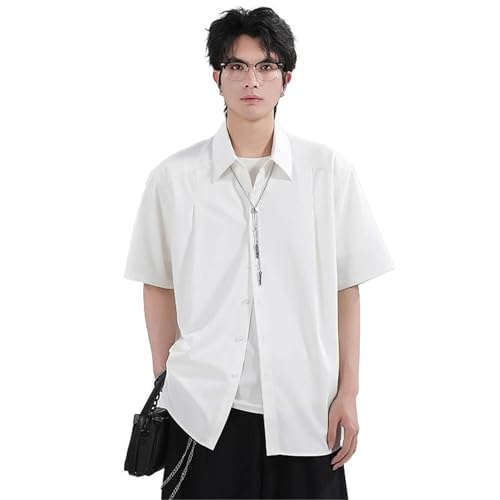 Chemise Tang manches courtes pour homme au design traditionnel soigné