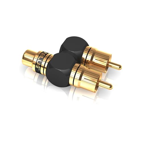 Supprimer les parasites du subwoofer avec l'adaptateur Y VIABLUE XS Cinch en or 24k