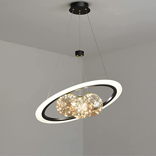 Chandelier LED en verre classique chic pour plafond moderne