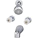 Home Impressions Chrome 2-Handle Acrylic Knob Tub & Shower Faucet - 1 Each
