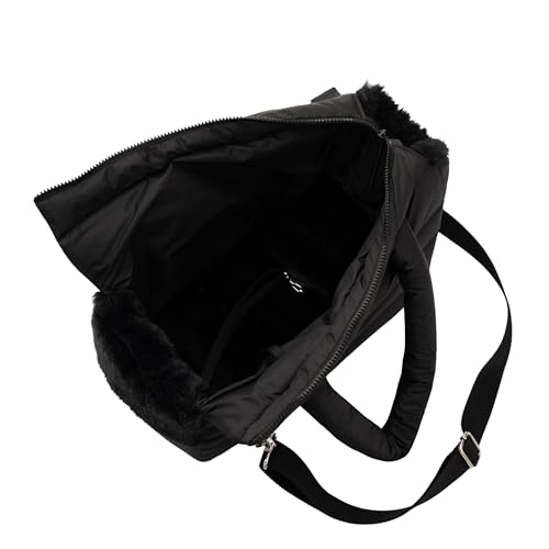 PillowPrim Hundetasche, Welpentasche - Tragetasche für kleinen und mittleren Hund, Katze - S - bis 5 kg, Tasche für unterwegs, Hundetrage mit Karabiner, Dog Carrier, Transporttasche, schwarz