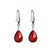 YAXUN Femmes Boucles d'oreilles en Argent 925 Boucles d'oreilles pendantes en Rouge Perles Bijoux De Mode Ensemble - Cadeau De Vacances Parfait
