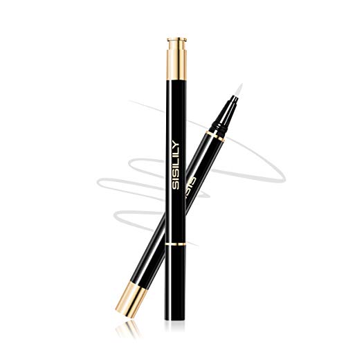 SISILILY Magic Adhesive Liquid Eyeliner - Transparent Adhesive Waterproof Eyeliner Pen For Normal False Eyelashes - No Magnetic Eyelashes Needed - No Glue Needed(Transparent)