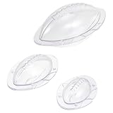ARTSEWPLY Lot de 3 Moules à Chocolat Football Américain Antiadhésifs Transparents, Tailles Variées, pour Gâteaux, Gelées et Décoration Pâtissière, Ustensiles de Cuisson Pratiques Cuisine