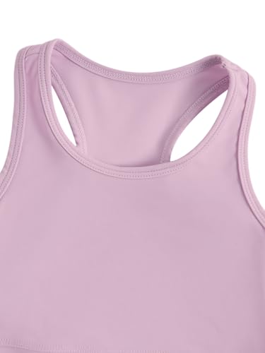 Image of SOLY HUX Toddler Girl's 2 Piece Workout Outfits Lightweight Crop Tank Tops and Skort Athletic Set