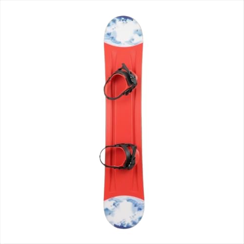 Baoblaze Enfant Snowboard Planche de Neige Surf des Neiges Board avec Fixations et Corps de Planche Épaissi en Polyéthylène Maintien Sécurisé et , Rouge , Style to 2