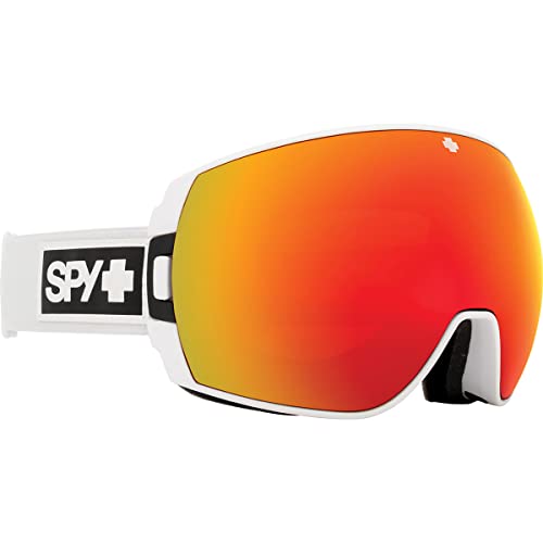 Spy Optic Legacy Snow Goggle, Winter Sports Protective Goggles, Color And Contrast Enhancing Lenses, Matte White - Happy Bronze With Red Spectra Mirror Lenses / Happy Ll Yellow With Green Spectra Mirror Bonus Lenses #TOP12