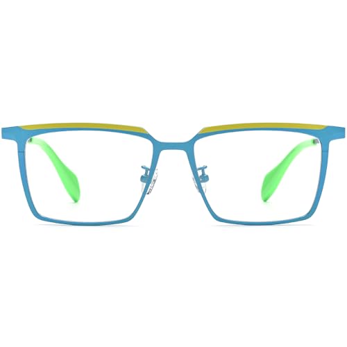 Image of FONEX Colorful Pure Titanium Glasses Frame Women Retro Round Eyeglasses