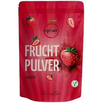 myfruits Strawberry Powder 350 g - Freeze-Dried Fruit Powder Made from 100% Strawberries No Additives Vegan & Gluten Free