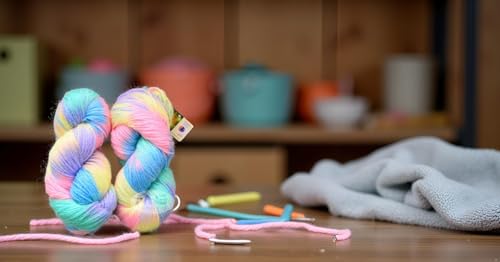 Image of M.G ENTERPRISE Glow Knitting Yarn Wool, Icey Pink 200 GMS Woolen Crochet Yarn Thread. Best Used with Knitting Needles, Crochet Needles-YK Art-CJB