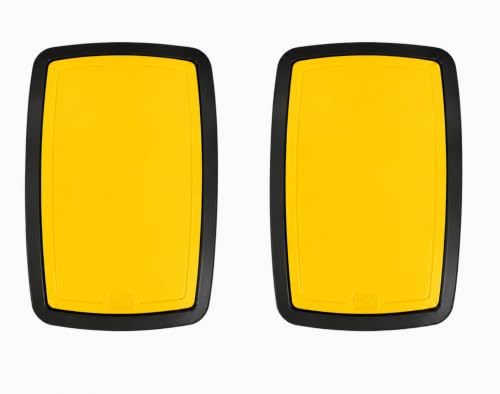 Image of Cello Plastic Swing-Lid Garbage Dustbin 48 Ltr, Yellow /Yellow - Combo Pack of 2