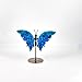 Natural Crystal Gem Stone Blue Apatite Carved Butterfly Wings Figurine