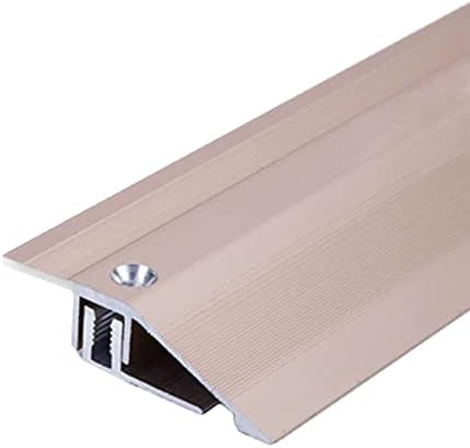 Aluminum Alloy Wood Floor Transition Strip, Reducer Flute with Snap Track, Thresholds Edging Trim Strip for Uneven Floor, Tile Edge Banding, 90cm/36in (Color : Gold, Size : Width 55mm)